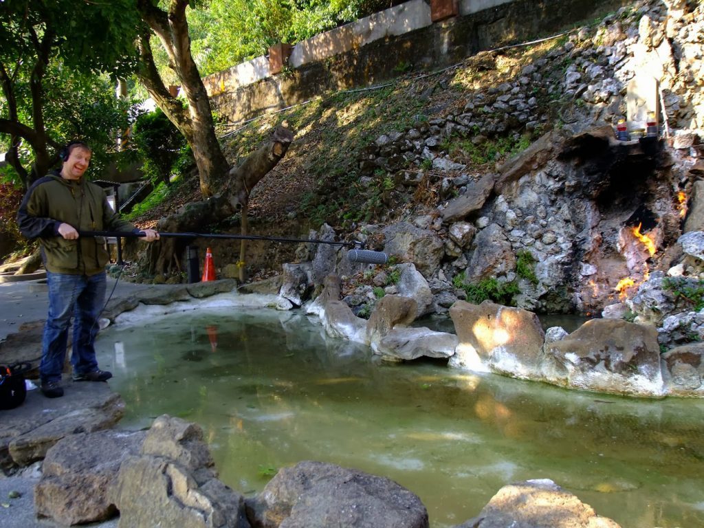 Recording at Guanziling Fire Water Cave
