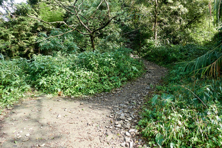 Old concrete road ends - mountain trail begins