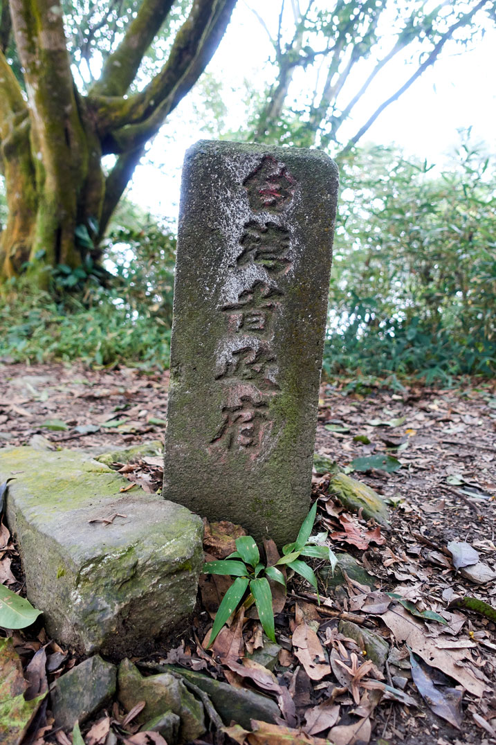 地上豎立的中文石碑