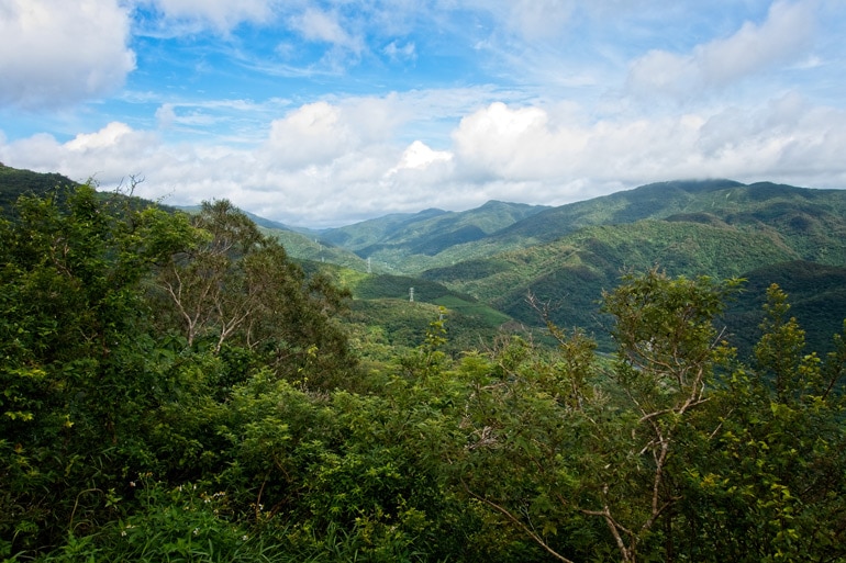 Taiwan Mountains - blue sky and white clouds